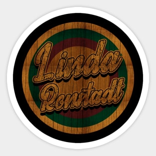 Circle Retro Linda Ronstadt Sticker